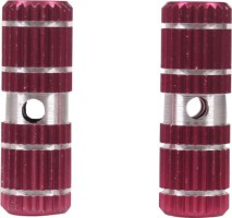 Foot Pegs - Dirt Bike, Red, CNC, (2 pc set) - 40D5020RD - PBC502F1