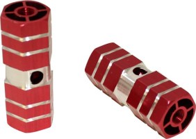 Foot Pegs - Dirt Bike, Red, CNC Machined Lightweight (2 pcs) - 40D5060RD - PBC644F1