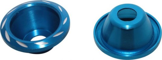 Fork Cups - CNC, Blue, 2pcs - 40D4800BU - PBC469F1