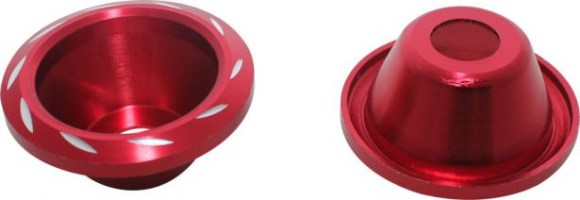Fork Cups - CNC, Red, 2pcs - 40D4800RD - PBC483F1