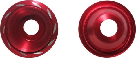 Fork Cups - CNC, Red, 2pcs - 40D4800RD - PBC483F1