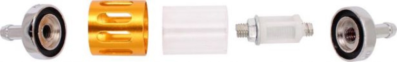 Fuel Filter - Posh Racing, Silver/Gold - 20A5240GD - PBC2593F1