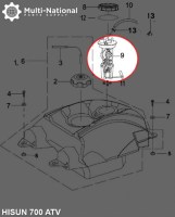Fuel Pump - ATV, Hisun, 400-700cc - 30A4850 - PBC2543F1