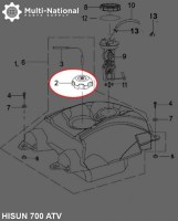 Fuel Tank Cap - ATV, Hisun, 500-800cc - 20A4150BK - PBC2619F1