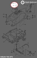 Fuel Tank Vent Pipe - ATV, Hisun, 400-700cc - 20A4250 - PBC2477F1