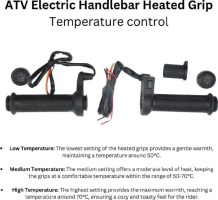 Heated Grips - Universal 22mm/27mm, 3-Stage, Dual Cable Twist Throttle - PBC630F1