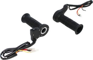 Heated Throttle Grips - Universal 22mm/27mm, 3-Stage, Twist Throttle - PBC600F1