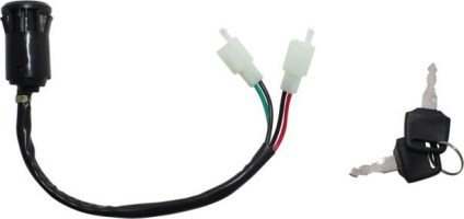 Ignition Key Switch - 4 Wire, Two Plug, Male, Plastic - 10A4241 - PBC1986F1