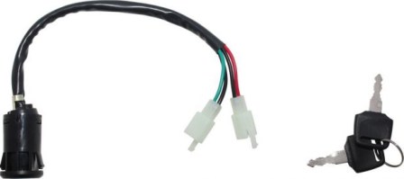 Ignition Key Switch - 4 Wire, Two Plug, Male, Plastic - 10A4241 - PBC1986F1