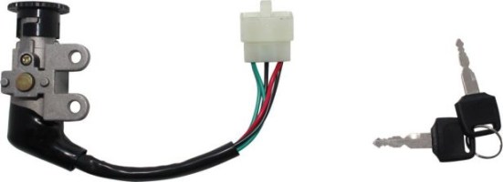 Ignition Key Switch - 5 Wire, 6 pin Male, Metal, Steering Lock, Scooter, GY6 - 10A4252 - PBC2072F1