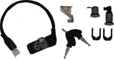 Ignition Key Switch - 5 pin Male, Metal, Steering Lock, Scooter - 10A4296 - PBC2302F1