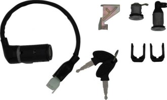 Ignition Key Switch - 5 pin Male, Metal, Steering Lock, Scooter - 10A4296 - PBC2302F1