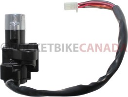 Ignition Key Switch - 6 Wire, 6 pin Male, Metal, Steering Lock, Scooter, GY6 - 10A4256 - PBC2136F1