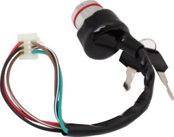 Ignition Key Switch - 6 pin (9 slot) Female, Metal - 10A4261 - PBC2030F1