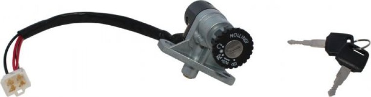 Ignition Key Switch - Vento Zip, 4 pin Male, Steering Lock - 10A4270 - PBC2198F1