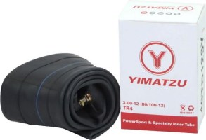 Inner Tube - Yimatzu 80/100-12 (3.00-12) TR4, Straight Valve Stem - 40TD123YF1