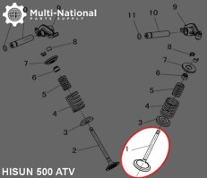 Intake Valve - Hisun, 400-500cc, ATV/UTV - 20A2562 - PBC1663F1