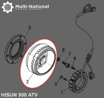 Magneto Cylinder - Hisun, 400-700cc, ATV/UTV - 30A9550 - PBC2113F1