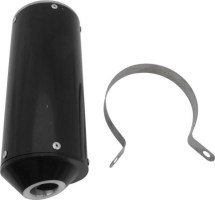 Muffler - Aluminum, With Mounting Bracket, Black - PBCMFL51F1