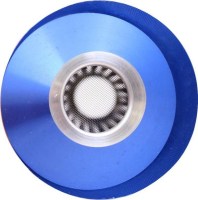 Muffler - Aluminum, With Mounting Bracket, Gold and Blue - PBCMFL51F1