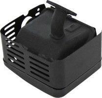 Muffler - Honda Style 5.5HP / 6.5HP (GX160, GX200) Muffler with Shield - MFL5140BK - PBC2437F1