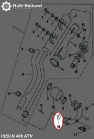 Muffler Sealing Boot - Hisun, 400-800cc, ATV/UTV - MFL8040 - PBC2444F1