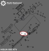 Muffler Sealing Boot - Hisun, 400-800cc, ATV/UTV - MFL8040 - PBC2444F1