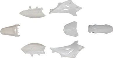 Plastic Set - 50cc, Dirt Bike, White, Yamaha, TTR50 Profile (7pcs) - 70D7130WT - PBC560F1