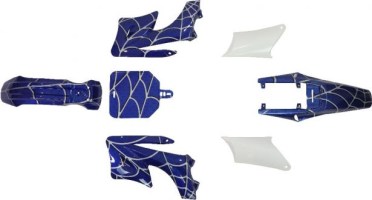 Plastic Set - 50cc to 150cc, Dirt Bike, Blue Spider (7pcs) - 70D7110SB - PBC582F1