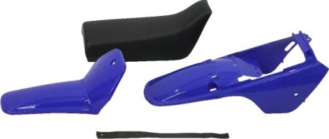 Plastic Set - 80cc, Dirt Bike, Blue, Yamaha, PW80 Profile, 2pc - 70D7135BU - PBC486F1