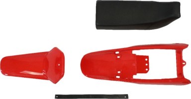 Plastic Set - 80cc, Dirt Bike, Red, Yamaha, PW80 Profile, 2pc - 70D7135RD - PBC474F1