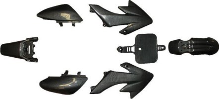 Plastic Set - 50cc to 150cc, Dirt Bike, Honda, CRF50, Carbon Fibre Design(7pcs) - 70D7120CF - PBC464F1