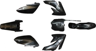 Plastic Set - 70cc, Dirt Bike, Black, Honda, CRF 70 Profile (7pcs) - 70D7150BK - PBC561F1