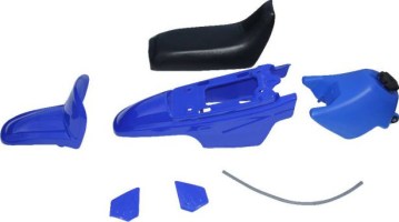 Plastic Set - PW50, Yamaha, Blue (7 pcs) - 70D7125BU - PBC510F1