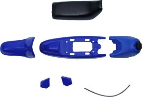 Plastic Set - PW50, Yamaha, Blue (7 pcs) - 70D7125BU - PBC510F1