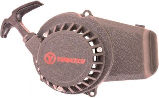 Pull Start - 3 Bolt, Metal, Aluminum, Yimatzu Brand, Black, Powder Coat - 30P3700BK - PBC1817F1