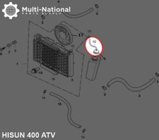 Rad Cap Vent Tube - ATV, Hisun, 400cc - 20A4640 - PBC2512F1