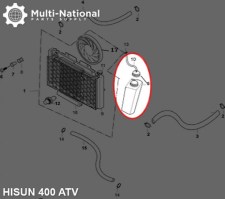 Radiator Overflow Tank - ATV, Hisun, 400cc - 20A4440 - PBC2486F1