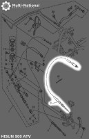 Reverse Cable Assembley - 81cm, ATV, Hisun, 400-800cc - CBL4950 - PBC859F1