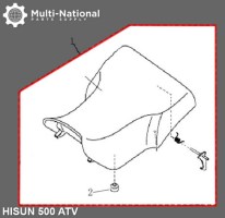 Seat - ATV, Hisun, 500-700cc - 70A7158 - PBC606F1