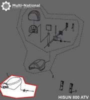 Seat - Front, ATV, Hisun, 800cc - 70A7185 - PBC568F1