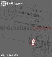 Slotted Nut - Castle Nut, M22-1.5, Hisun, 500-800cc, ATV/UTV (1pc) - HWN4622 - PBC2917F1