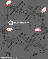 Snap Ring - Circlip, Hisun, ATV/UTV, 400-800cc - HWA1640 - PBC1401F1
