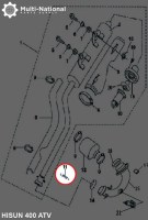 Spring - 2.5x14.5x62, ATV, Hisun, 400-700cc 4pc - MFL9050 - PBC2448F1