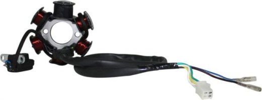 Stator - Magneto Coil, C100-6, 5 Wire - 30A9307 - PBC2384F1