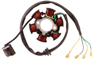 Stator - Magneto Coil, GY6-6, 4 Wire - 30A9310 - PBC2250F1