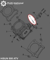 Tensioner Gasket - Hisun, 400-500cc, ATV/UTV - 70A9541 - PBC2691F1