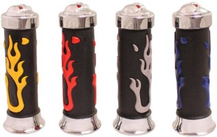 Throttle Grips - Metal Skulls, Blue - 70D1860BU - PBC2747F1