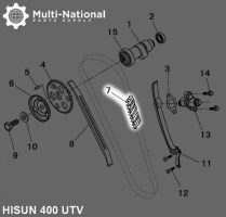 Timing Chain - M7-6.35-112, Hisun, 400-800cc, ATV/UTV - 70A9442 - PBC1190F1