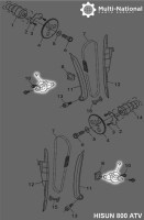 Timing Chain Adjuster - ATV, Hisun, 700-800cc - 70A9570 - PBC1179F1